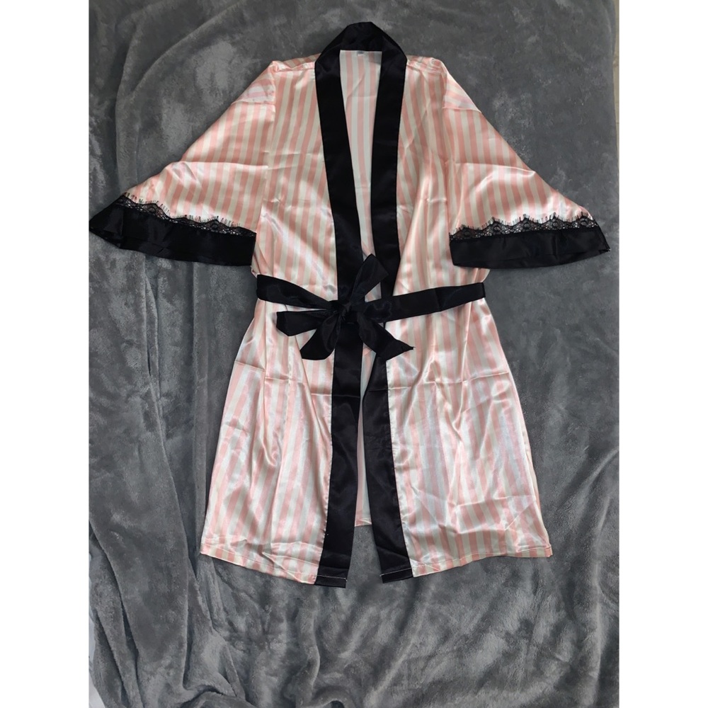 Striped Satin Robe
